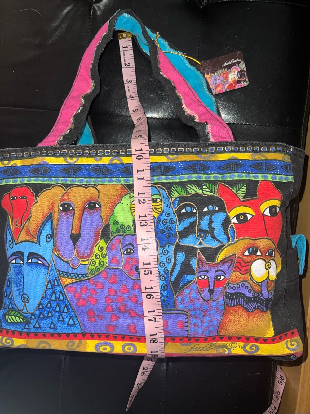 Laurel Burch Colorful Dog Tote - Picture 15 of 16